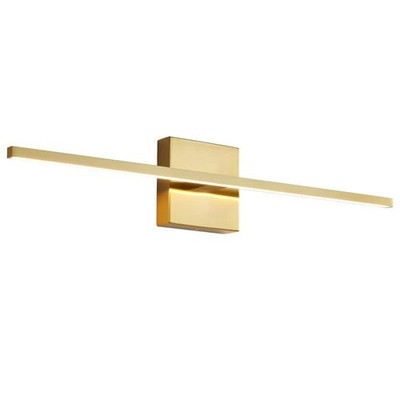 KAISITE 24 in. 1-Light Brushed Gold LED Vanity Light 18Watt Linear Light Fixture