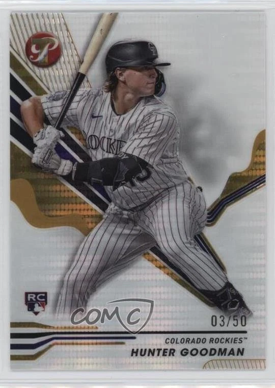 2024 Topps Pristine Gold Pulsar Refractor /50 Hunter Goodman #40 Rookie RC