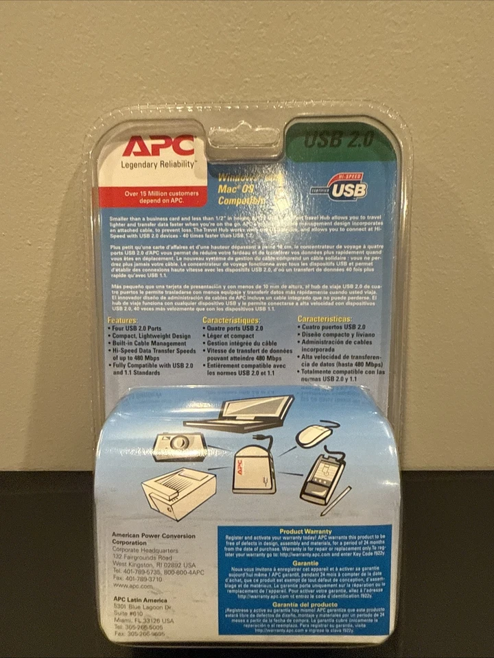 APC 19501SG-1V USB 2.0 Travel Hub, 4 Ports, USB-A Male to Four Female Ports - Image 4 of 4