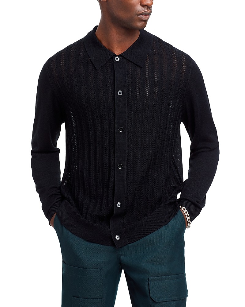 NN07 Knit Cardigan Sweater BLACK L 43290₽