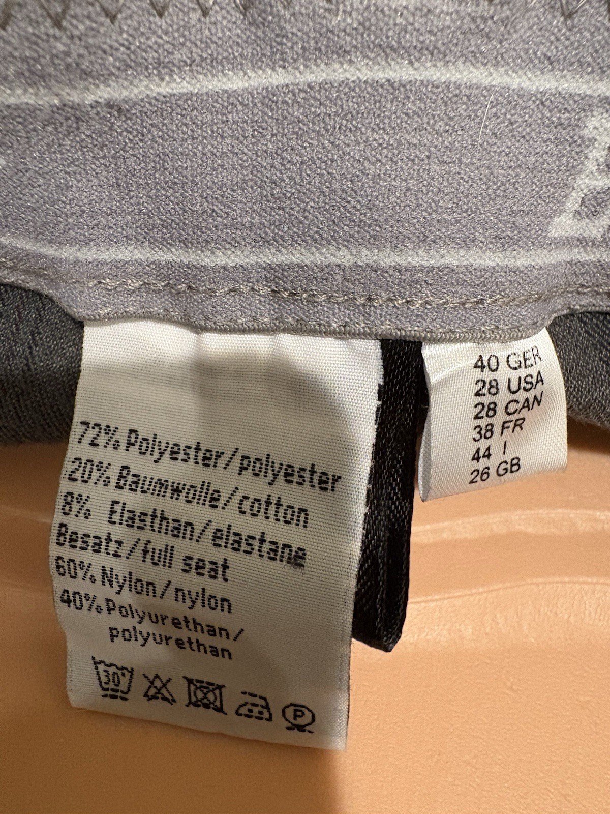 ELT Waldhausen Women's Riding Breeches Size 28 Full Seat Navy Plaid