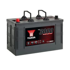 Commercial Vehicle Battery- 664 Yuasa YBX3664 12v 112Ah 870A SuperHeavy Duty SMF