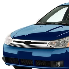 For Ford Focus 08-11 1-Pc Chrome Polished 8x6 mm Horizontal Billet Main Grille