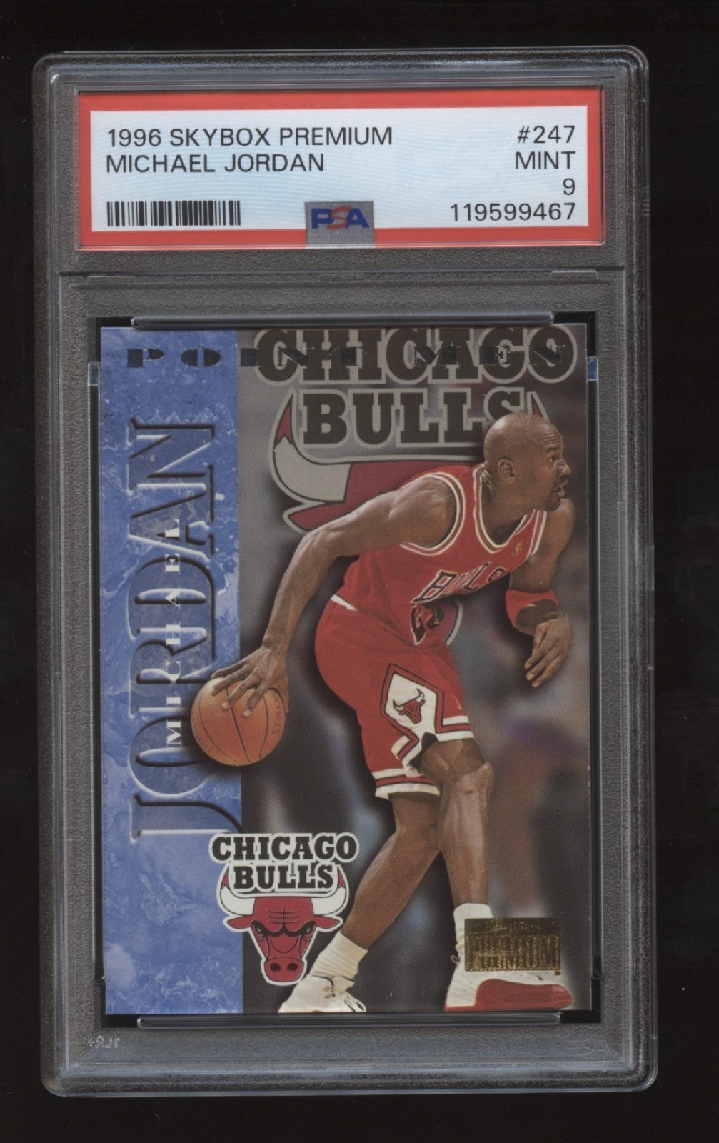 1996-97 Skybox Premium Michael Jordan #247 PSA 9 Mint Pointmen Bulls HOF
