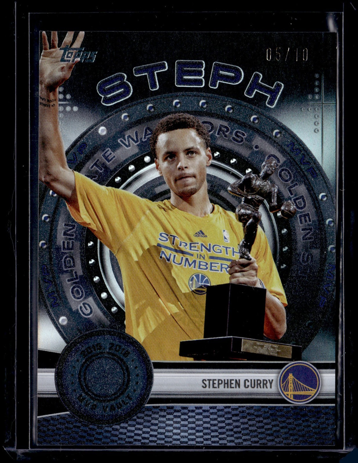 STEPHEN CURRY #/10 2025-26 TOPPS MVP VAULT BLACK RAINBOW SP WARRIORS