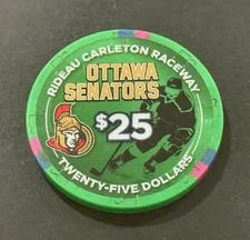 $25 Hard Rock Ottawa casino chip - Ottawa Senators limited edition