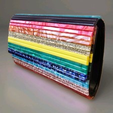 🌈 Kurt Geiger Rainbow Glitter Disco Clutch Bag 🌈