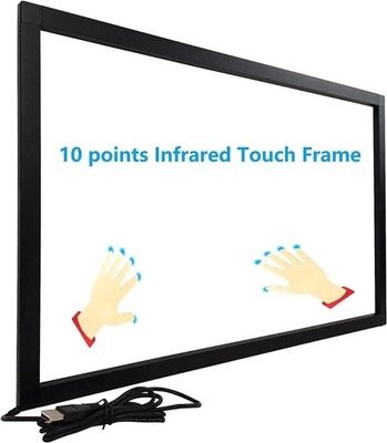 65 Inch Interactive 10 Points Infrared IR Touch Screen Overlay Frame Free Driver