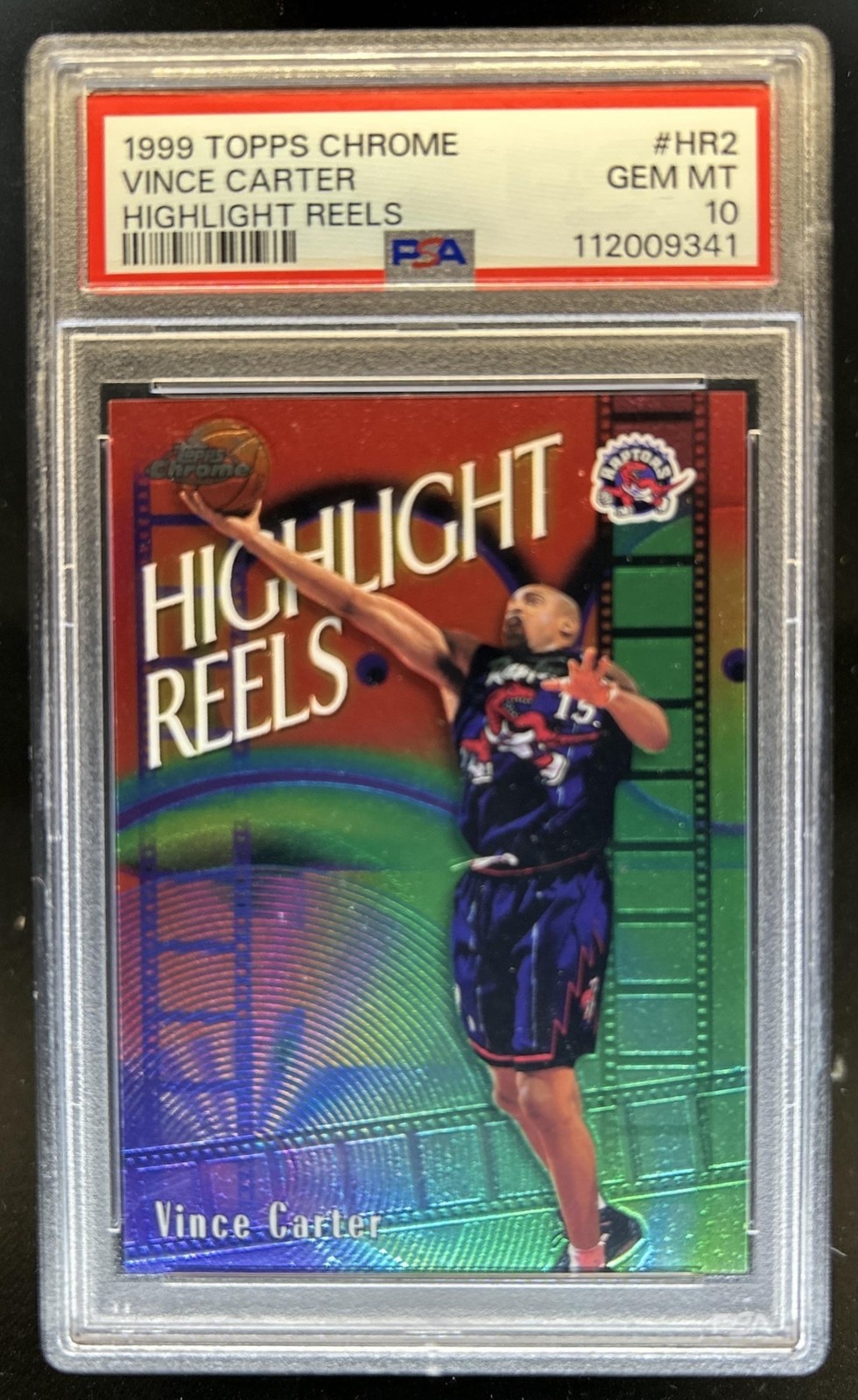 1999-00 Topps Chrome Vince Carter Highlight Reels #HR2 Raptors PSA 10