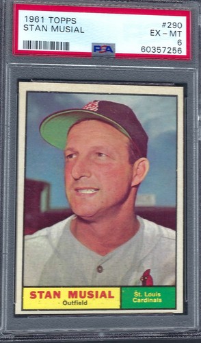 Stan Musial #290 1961 Topps card
