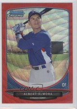 2013 Bowman Draft Red Wave Refractor 11/25 Albert Almora #TP-4 3b9