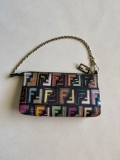  RARE Vintage Fendi Multicolor Zucca Pochette