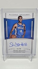 2018 National Treasures Shake Milton Auto 76ers #d42/99