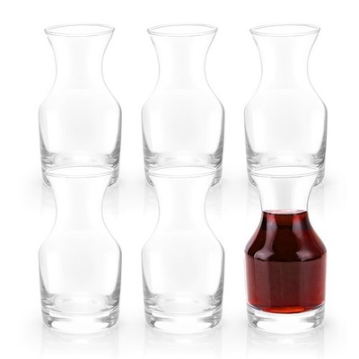 Set of 6 Cornucopia Individual Wine Carafes | Small Single-Serving Personal Mini