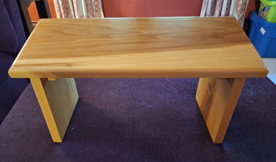 Tall Meditation Bench - Sturdy Handmade - Poplar Wood - Hardly Ever Used