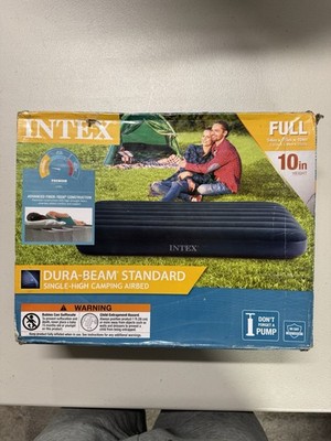 Intex Dura-Beam Full Size Air Mattress 10  Single-High Camping Airbed