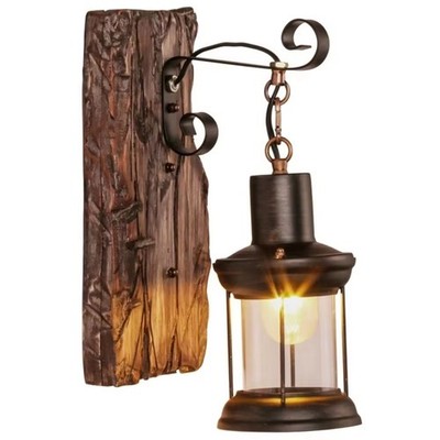 Holzwandleuchten Leichte Rustikale Wandlampe Dekorieren Sie die Wandleuchte O4T7