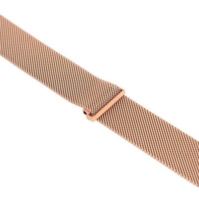 (20 Mm) Roségoldfarbenes Mesh-Loop-Band Aus Edelstahl Mit Magnetverschluss E DON