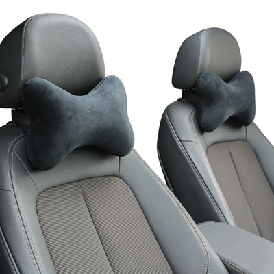 2Pcs Memory Foam Car Neck Pillow Headrest Cervical Support Cushion