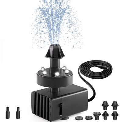 Bird Bath Fountains, Upgraded 24-Hours Working Bird Bath Fountain Pump with L...