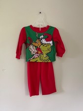 Dr. Seuss The Grinch Child Size 12 Months Long Sleeve Two Piece Pajama Set