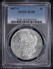1897-S $1 Morgan Silver Dollar PCGS AU 58