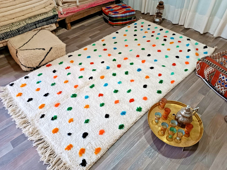 White and color rugs  moroccan rugs area rugs rug best rug white for kitchen - Image 3 of 4