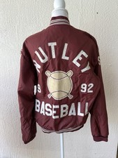 1992 Vintage Nylon track jacket Made In USA Nutley Baseball West Wind Medium