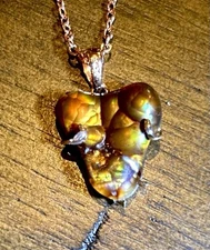 Fire Agate Pendant Deer Creek AZ 12 CT 1/2”x1/2” From Clifford Willis Collection