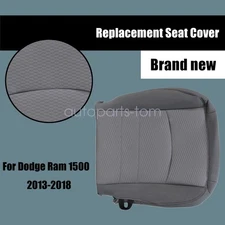 For 2013-2018 Dodge Ram 1500 2500 3500 Driver Side Bottom Cloth Seat Cover Gray