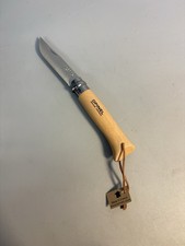 Opinel Inox No08 Coltello Pieghevole Legno/Acciaio Inox Natural NUOVO + Giorno Outdoor #D4 1/2