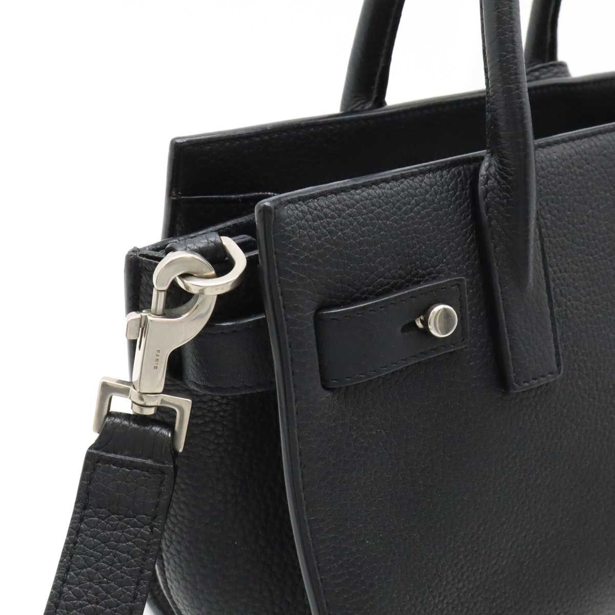Borsa a mano SAINT LAURENT PARIS YSL Sac de Jour Souple Nano nera a tracolla a 2 vie