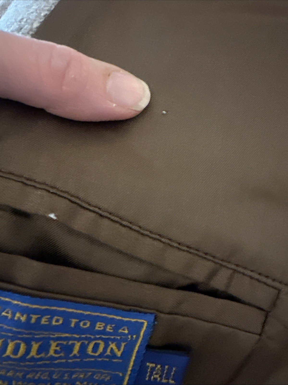 Vtg PENDLETON Tweed Wool Leather Patch Jacket Bla… - image 20