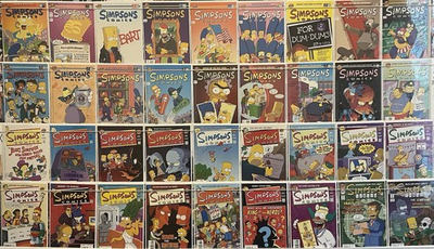 #ad SIMPSONS COMICS #10 19 20 23 24 25 27 76 NM 36 ISSUE LOT BONGO COMICS GROUP SET $249.98