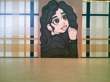 ACEO Original Mixed Media Painting Art Card ATC Portrait 80's Rock Band #64