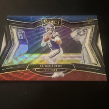 2024 Panini Select - Concourse J.J. McCarthy #24 Tri-Color Prizm /99 (RC)