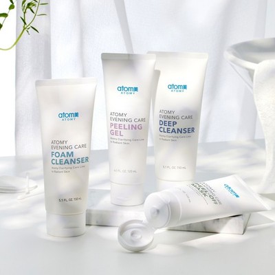 ATOMY Abend Hautpflege 4 Stück Set Tiefenschaum Reiniger Peeling Gel Maske KOREA