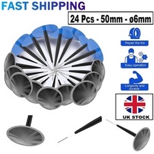 24Pcs Auto Car Truck Tire Tyre Puncture Repair Plug Patch Kit 50mm 6mm Mushroom