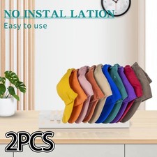 2x Acrylic Baseball Cap Holder Clear Baseball Hat Storage Organizer Baseball Cap