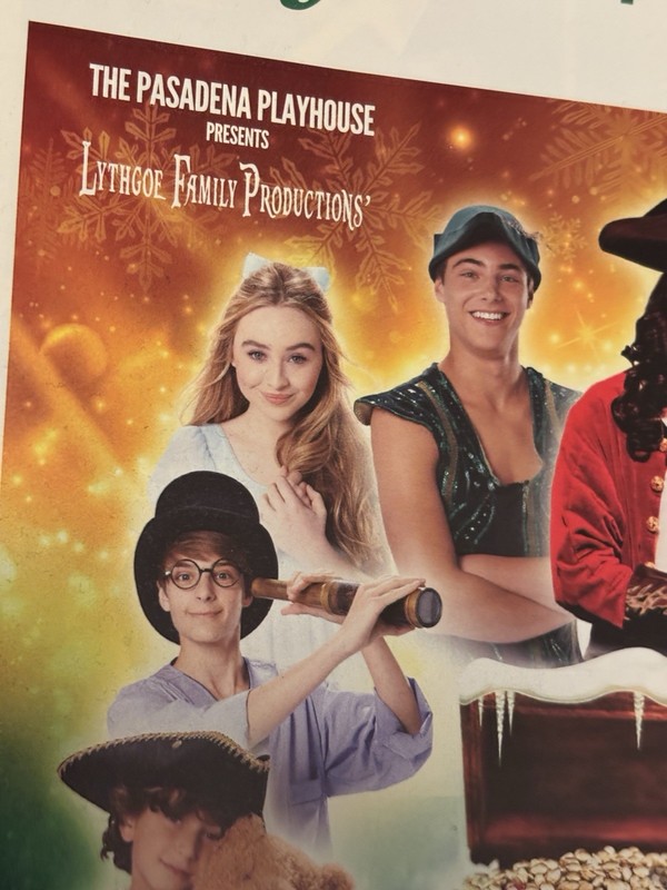 Rare Sabrina Carpenter 2015 Program Book - Peter Pan Pasadena Playhouse Panto