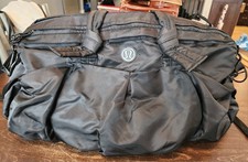 Lululemon Large Black Duffel Bag Yoga Gym Multi Pocket Yoga Mat Straps
