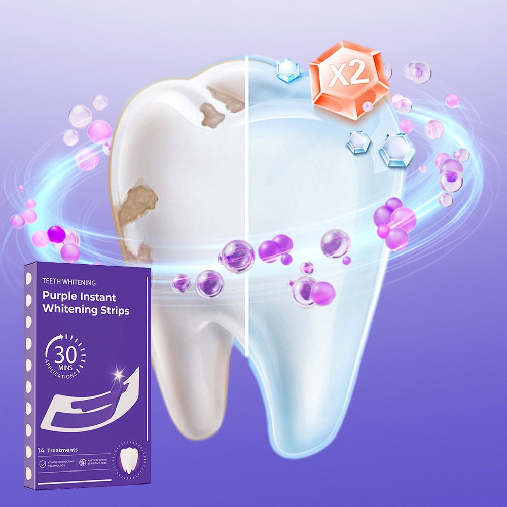 Hismile v34 Tooth Whitening Strips Teeth Whitening Strips, Purple Tooth Whiten