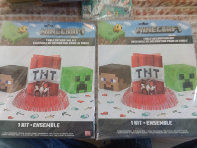 2 MINECRAFT  Table Decoration Kits