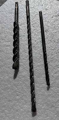 3Pcs- IRWIN 5/16''x 8 Drill, 3/8''x 12, 5/8''x 8, SDS Speed HAMMER DRILL Bits BOSCH