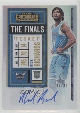 2020 Panini Contenders Rookie Sticker Finals Ticket 44/49 Nick Richards Auto rf2