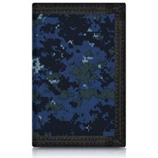 AI-DEE RFID Trifold Canvas Outdoor Sports Wallet for Kids - Front Digital Gray2