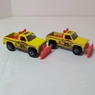 Vintage 1979 Hot Wheels Speedy Removal Yellow Truck/Plow Hong Kong blackwalls x2