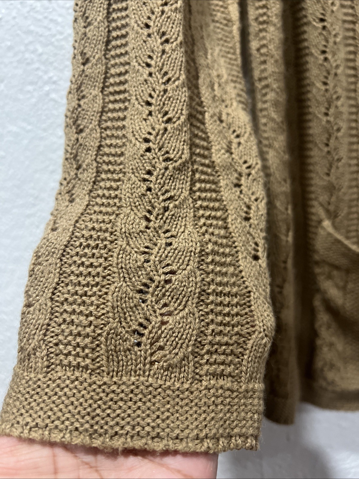 Easy Essentials Cable Knit Long Sleeve Sweater Ca… - image 5