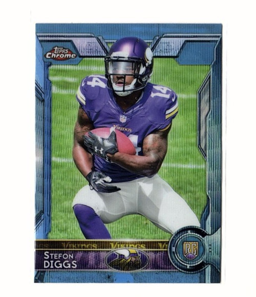 Stefon Diggs RC 2015 Topps Chrome #148 Blue Wave Refractor