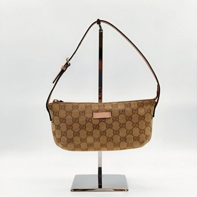 Beige Pink Gucci GG Canvas Small Pochette
